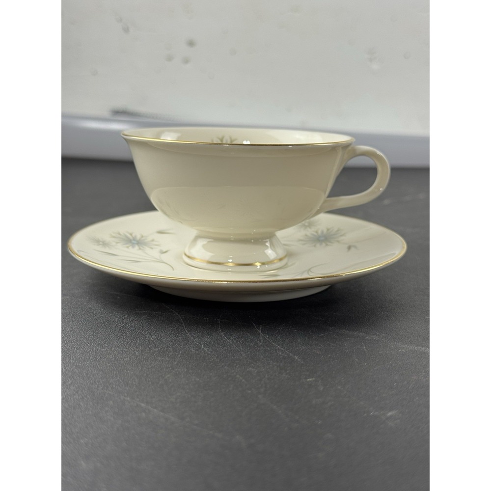 Haviland USA Laserre Cup‎ and Saucer Floral Gold Trim EUC set of 3